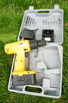 cordless drill and accessories